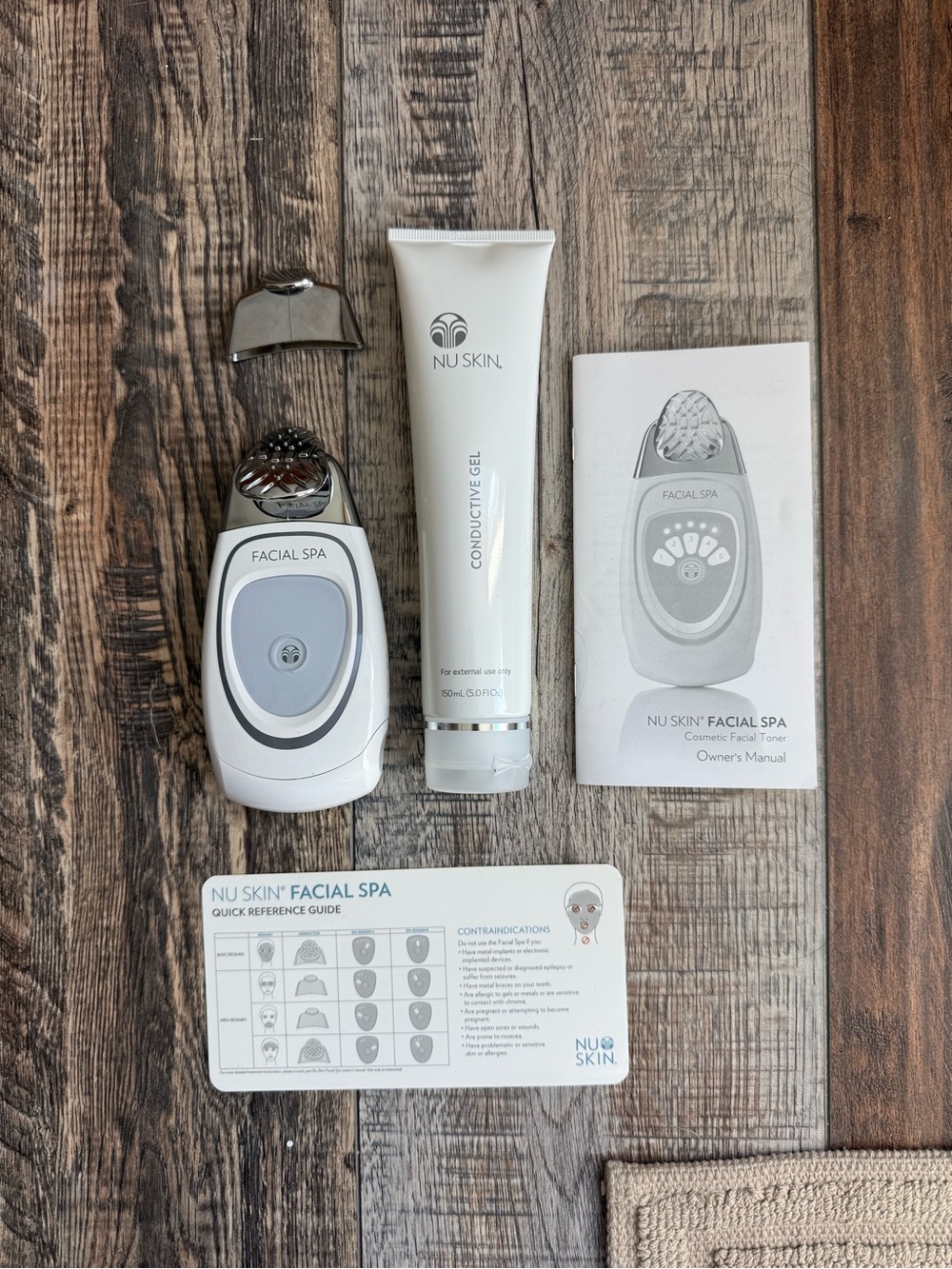 Skin White Facial Spa Kit with Silver Accents